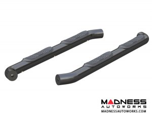 Jeep Wrangler JL Round Semi-Gloss Side Bars - Black Steel - 3"